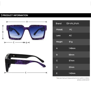 SHAUNA Retro ochelari de Soare Patrati Femei Gradient Oglindă Ochelari de Designer de Brand Bărbați Moda Nuante UV400 Ochelari de Soare