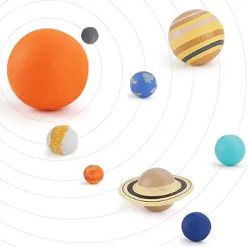 Simularea Sistemului Solar 9pcs Plastic Cosmic, Planeta, Univers de Învățământ Jucării Știință Modelul de Predare Sistemul Materiale Fi I4Y9