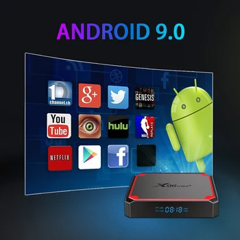 Smart TV Box X96mini+ 4K Android 9.0 WiFi Set Top Box TV Stick 1GB RAM 8GB ROM Amlogic S905W4 Quad-Core Smart TV Media Player