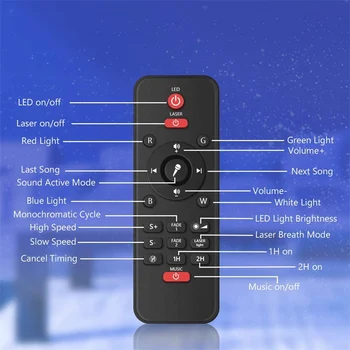 Star Light Galaxy Proiector Ocean Val Noapte, Lumini cu Telecomanda USB Music Player LED-uri de Spațiu Nori de Lumină Lampă de Decor Acasă