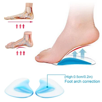 Sunvo Silicon Copii Semele Ortopedice Corector pentru Copii Plat Picior de Îngrijire Suport Arc Ortezare Gel Branțuri pentru Pantofi Insertii