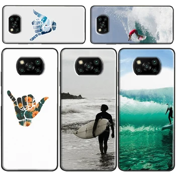 Surfer Surf Atârne Shaka Caz Pentru POCO F3 F1 F2 M3 X3 Pro Acoperire Pentru Xiaomi Mi 11 Lite Ultra Mi 10T Pro 9 10 Lite
