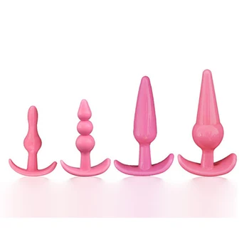 Sănătoasă și în formă de T Jucărie de Sex Anal Plug Flexibil 9.7 cm Stimularea Adult Masaj cu Margele de Proiectare Vaginale Fundul Margele pentru Bărbați
