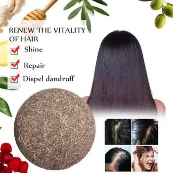 Săpun de Păr Întunecare Sampon Bar - Naturale, Organice Colorant Alb de Reparații de Tratament de Culoare Gri Balsam de Păr Bambus Moistu T3U0