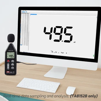 TASI TA8152B Sunet Digital Metru Nivel de Zgomot Metru de Date USB contaction adânc Display LCD de 40-130dB Tester Volumul Decibelilor de Măsurare