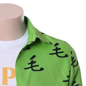 Un Om Pumn Saitama Oppai Tricou Tricou Verde cu Maneci Scurte T-shirt Casual de Vara Topuri