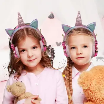 Unicorn Căști Bluetooth 5.0 Fată Drăguță Casco Căști fără Fir, Căști cu Microfon Wireless Auriculares Cadou de Crăciun