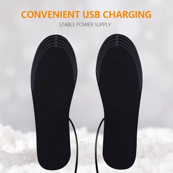 Usb Încălzit Tălpi De Pantofi De Cald La Picioare Șosete Pad Mat Electric De Încălzire Cu Branțuri Lavabile Cald Termică Tălpi Unisex