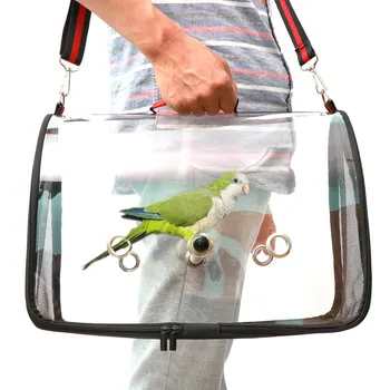Ușor de Pasăre Transport Cușcă Transparentă din PVC Clar Respirabil Papagali Geanta de Voiaj E7
