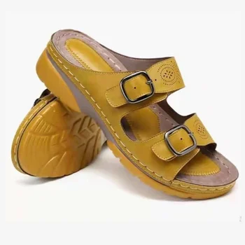 Vara Femei Papuci Gladiator Pantofi De Flori Pene Platforma Șlapi De Plajă Catâri Doamnelor Slide-Uri De Partid Sandale Zapatos De Mujer