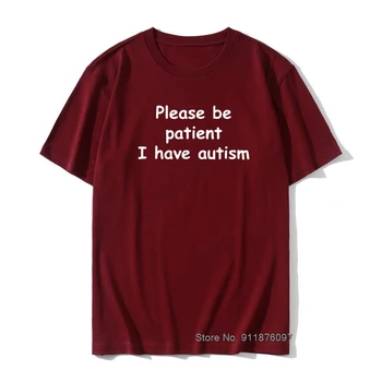 Vă rugăm să Fie Pacient Trebuie Autism Amuzant Bumbac cu Maneci Scurte T Shirt Harajuku Crăciun Cadou de Ziua de nastere pentru Tata Soțul T-shirt