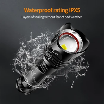 XHP170 Lanterna Led-uri 18650 USB Reîncărcabilă lanterna Led cu Zoom Tactice Flash de Lumină XHP90 Lanternă Mai Puternică Camping Lampă de Mână