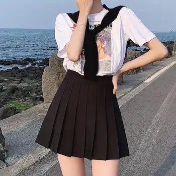 XS-3XL Harajuku 2021 Femei de Moda de Vară talie inalta fusta plisata Vânt Cosplay fusta carouri kawaii Feminin Fuste