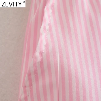 Zevity Femei De Moda Bomboane De Culoare Mozaic, Cu Dungi De Imprimare Casual Fierbinte Bermude De Sex Feminin Chic Elastic Pantalone Cortos P1138