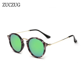 ZUCZUG Retro Rotund ochelari de Soare pentru Femei Brand Designer de Metal Cadru de Conducere Oglinda Vintage Strat de ochelari de Soare de sex Feminin Oculos De Sol