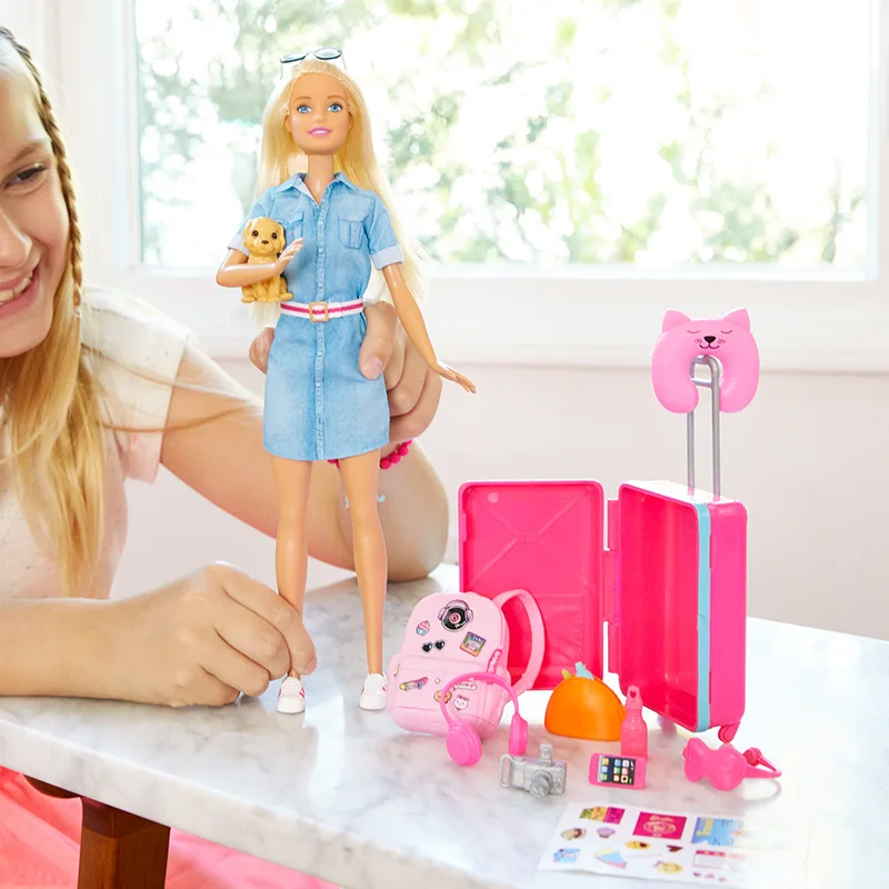 test marathon efficacy Jocuri Barbie originale de Călătorie Papusa Jucarii Fete Cadou de Ziua de  nastere pentru Copii Jucarie Cu 10+ Accesorii FWV25 cumpara online \ Papusi  & Accesorii - Pastravariabologa.ro